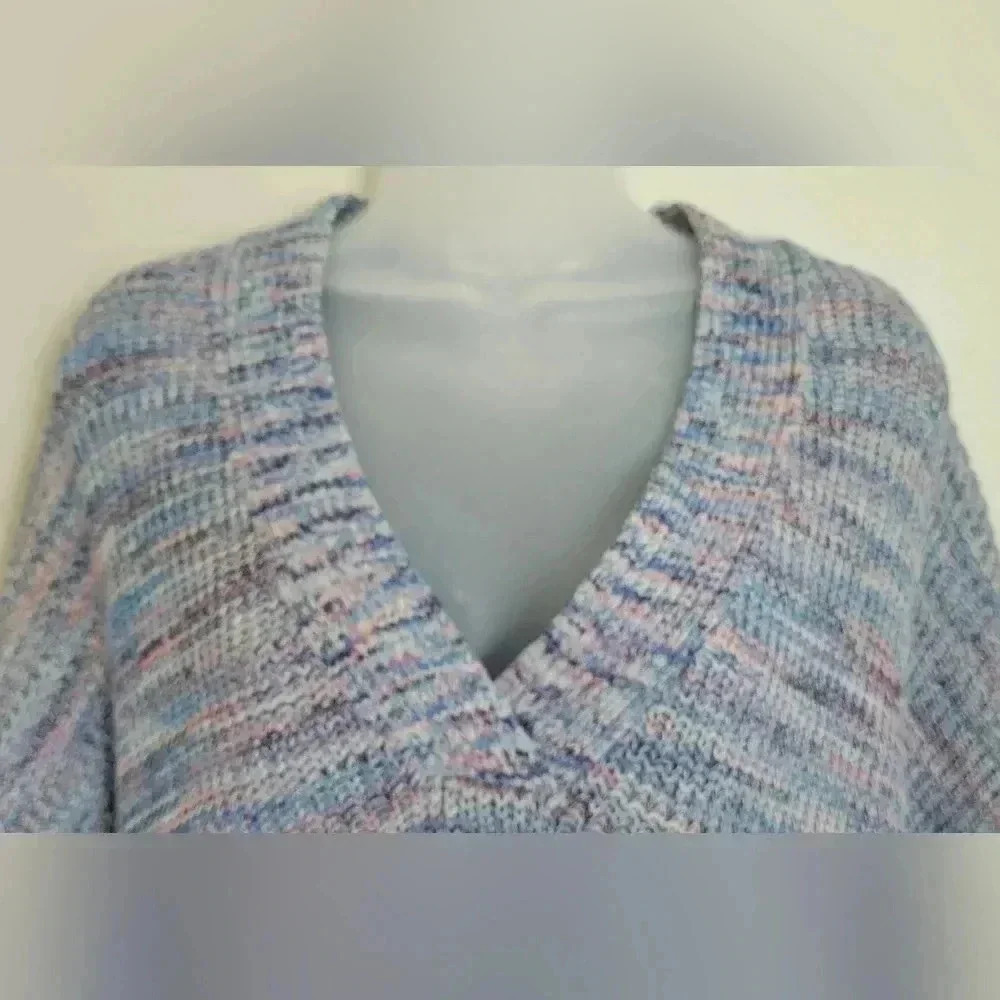 J. Jill 100% organic cotton easy drop shoulder v neck tunic sweater XL - Picture 3 of 12